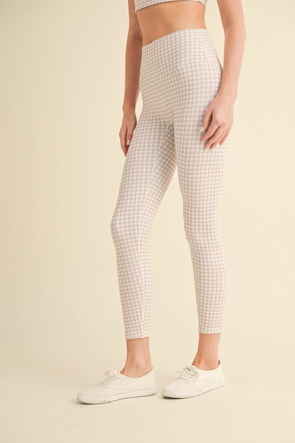 Gingham Print Aligned Performance High-Rise Leggings