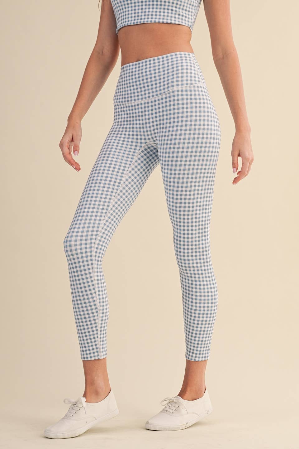 Gingham Print Aligned Performance High-Rise Leggings