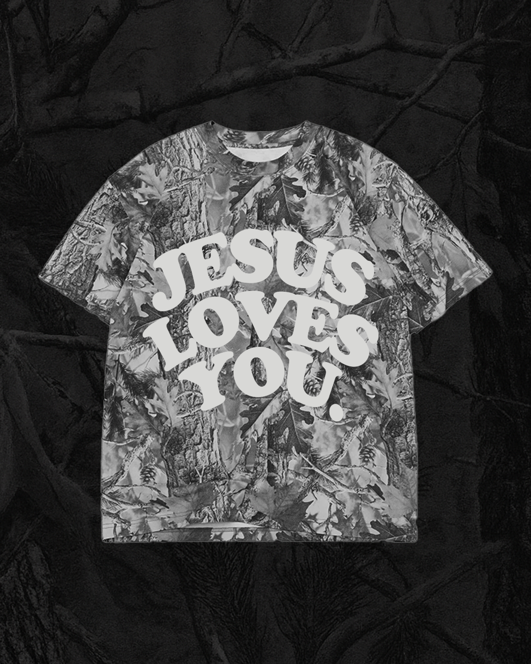 "Midnight Oak" Camo Tee || Oversized