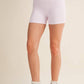 Gingham Print Contrast Binding Biker Shorts