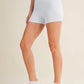 Gingham Print Contrast Binding Biker Shorts