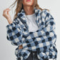 Fall Drop Shoulder Plaid Fall Jacket - BMJ7504