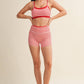 Gingham Print Double Layered Sports Bra
