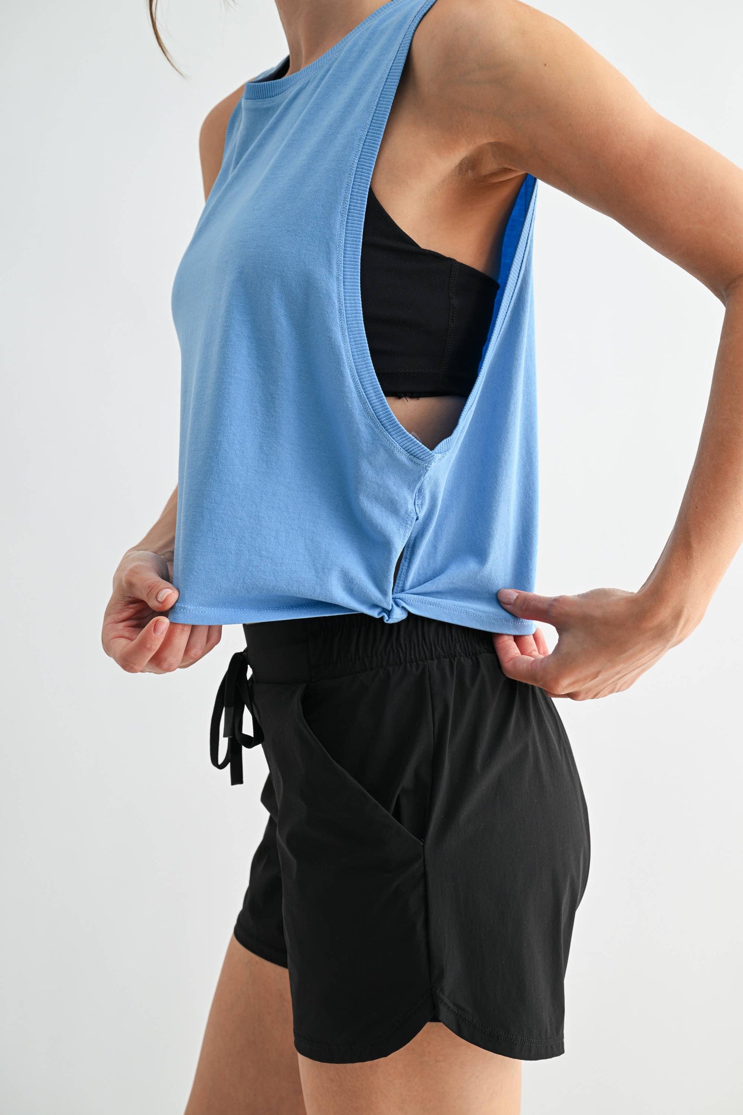 Pima Cotton Relaxed Side-Knot Tank