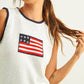 T6411 FLAG KNITTED TOP