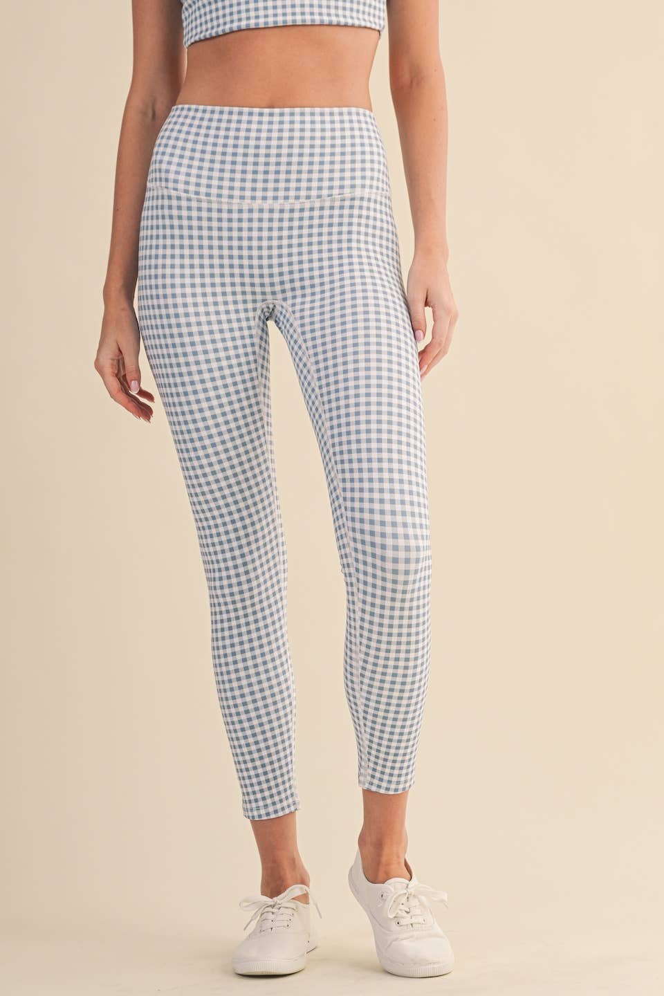 Gingham Print Aligned Performance High-Rise Leggings