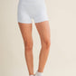 Gingham Print Contrast Binding Biker Shorts