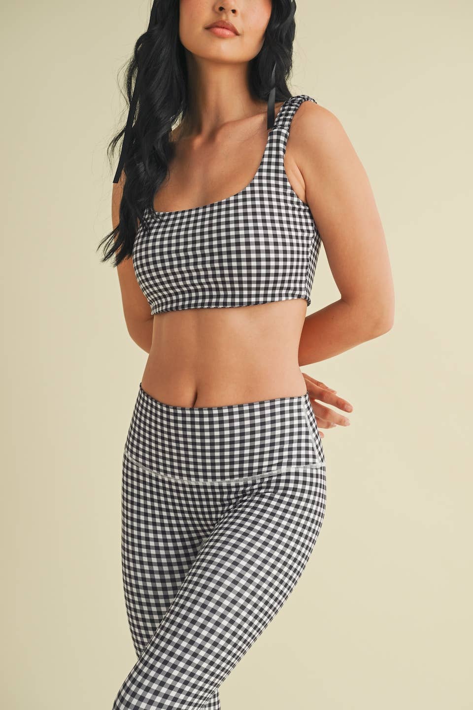 Gingham Print Aligned Performance High-Rise Leggings