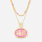 Pink WWJD Necklace Set