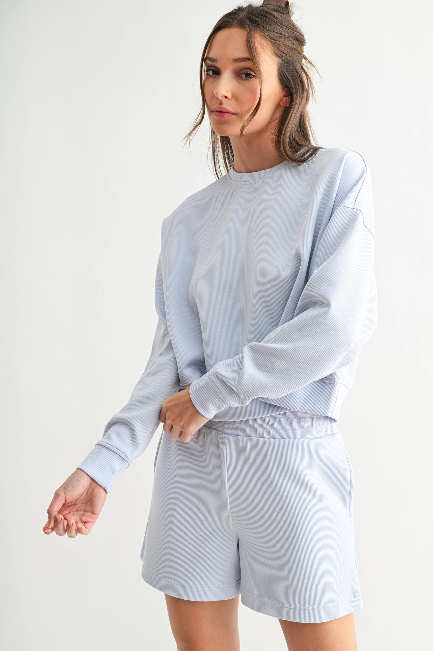 Luxe Sand Wash Rib Sweater