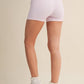 Gingham Print Contrast Binding Biker Shorts