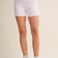 Gingham Print Contrast Binding Biker Shorts
