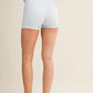 Gingham Print Contrast Binding Biker Shorts