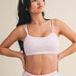 Gingham Print Double Layered Sports Bra