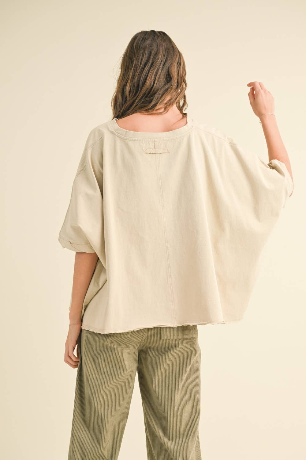 T3736   DYE AND WASH OVERSIZED TOP