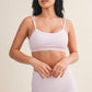 Gingham Print Double Layered Sports Bra