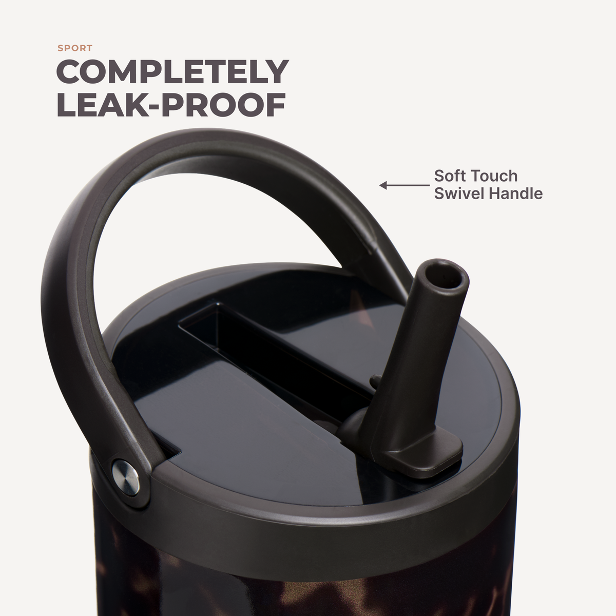 Mocha Tortoise HydroJug 32 oz Sport Water Bottle