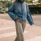 P6171   CHEETAH PRINT BARREL PANTS