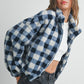 Fall Drop Shoulder Plaid Fall Jacket - BMJ7504