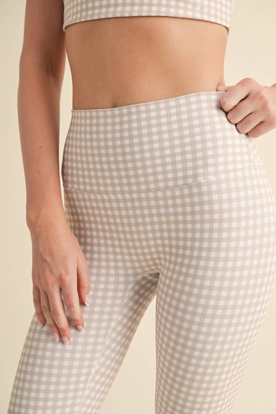 Gingham Print Aligned Performance High-Rise Leggings