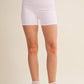 Gingham Print Contrast Binding Biker Shorts