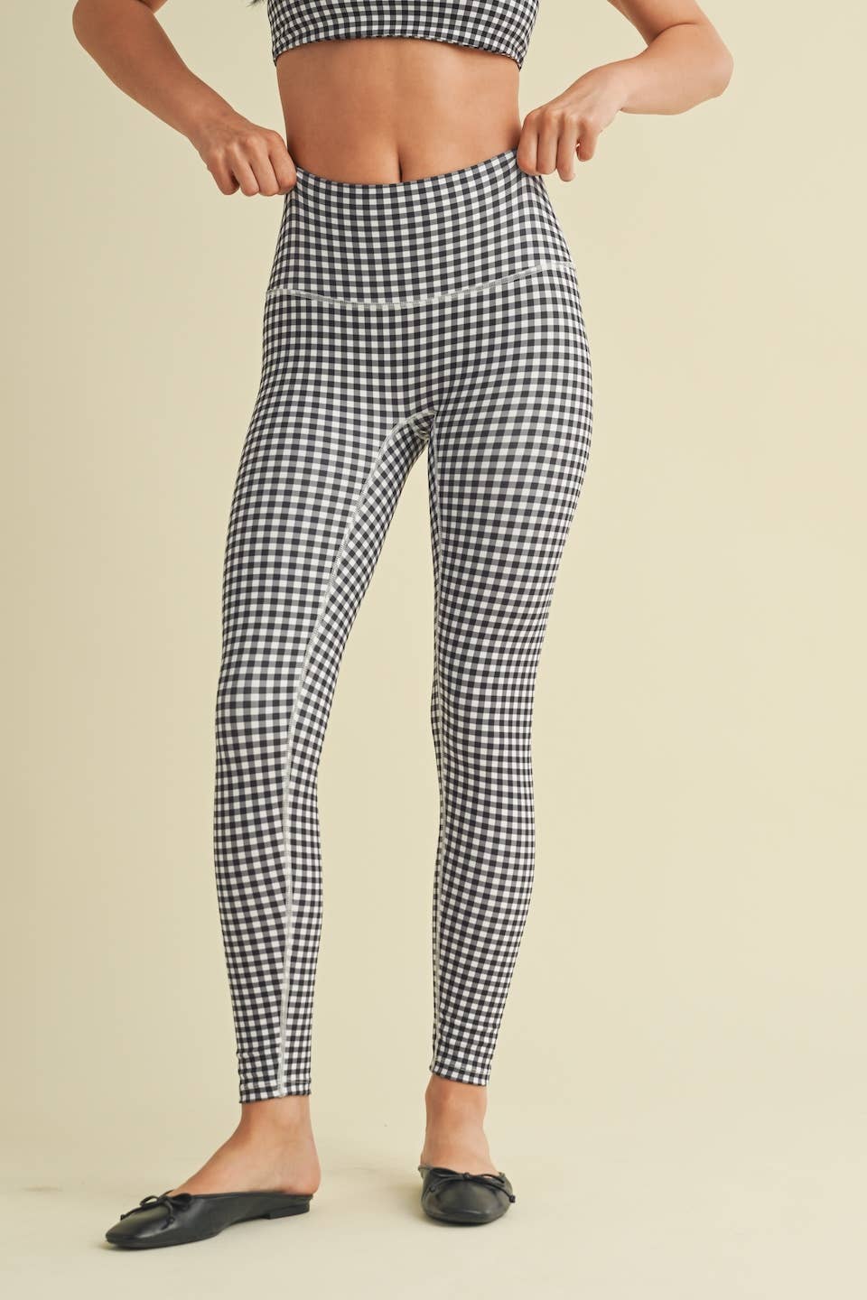 Gingham Print Aligned Performance High-Rise Leggings
