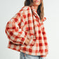 Fall Drop Shoulder Plaid Fall Jacket - BMJ7504