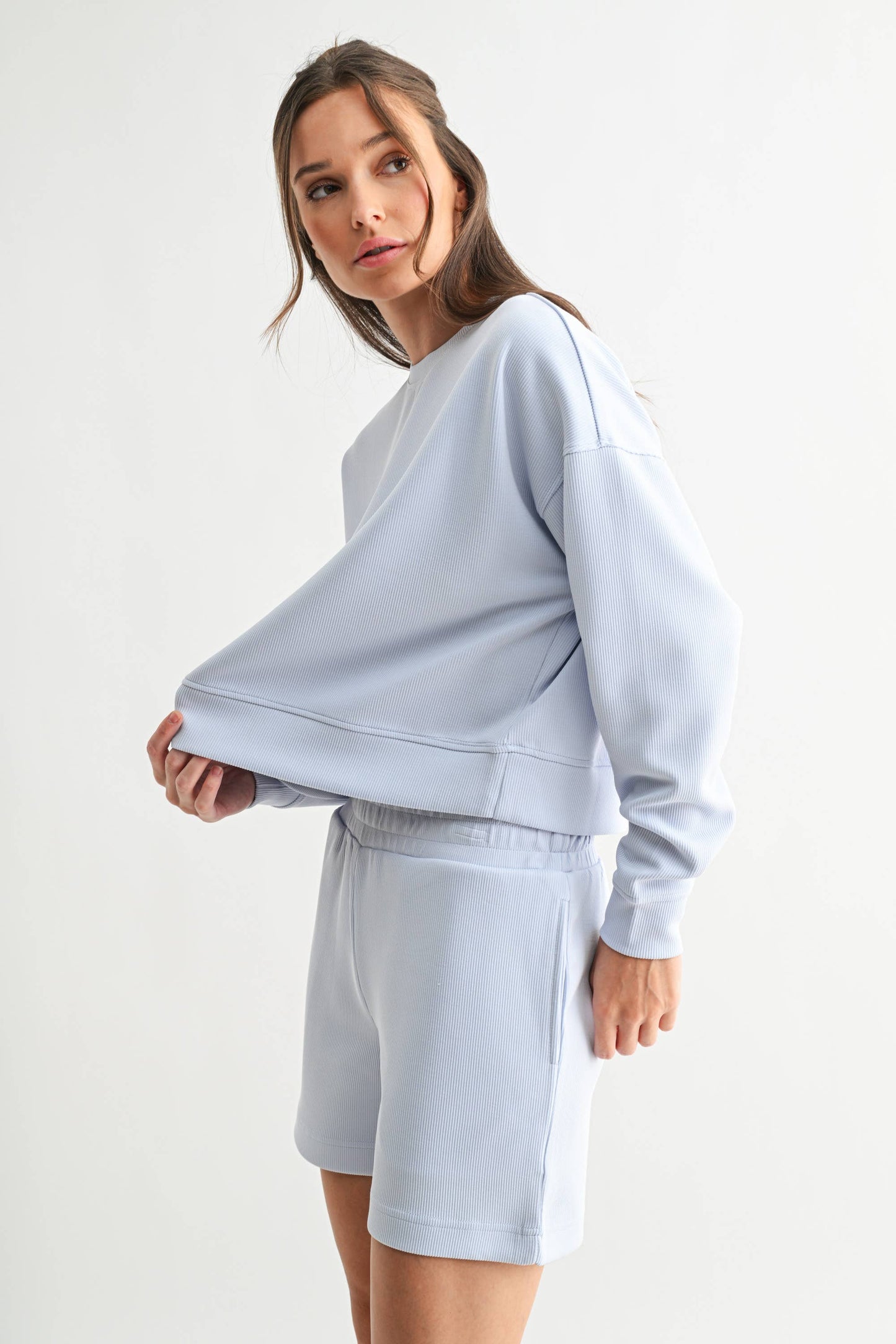 Luxe Sand Wash Rib Sweater