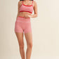 Gingham Print Double Layered Sports Bra