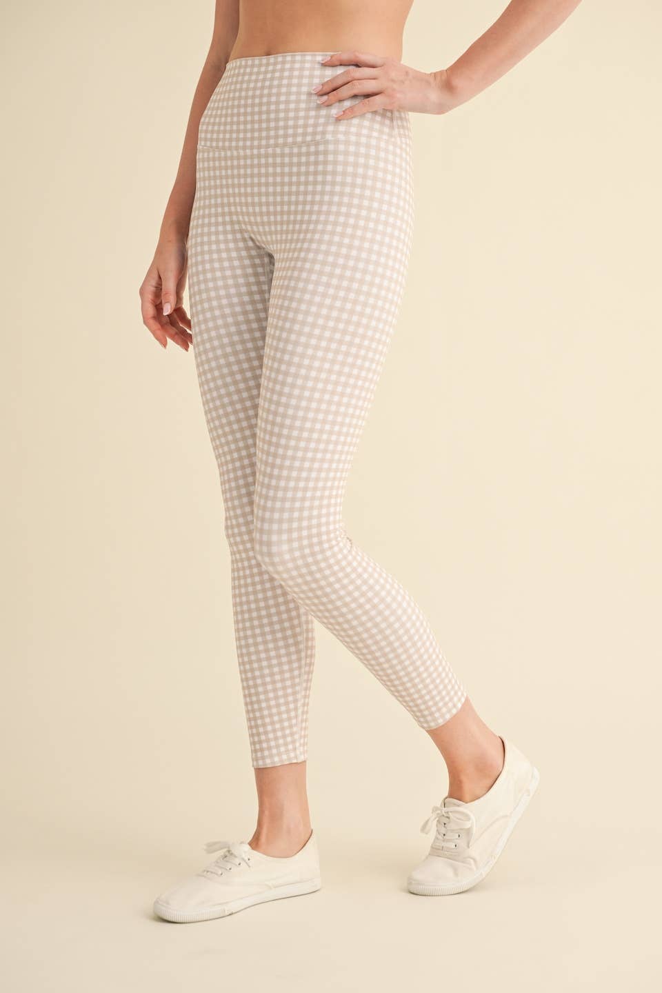 Gingham Print Aligned Performance High-Rise Leggings
