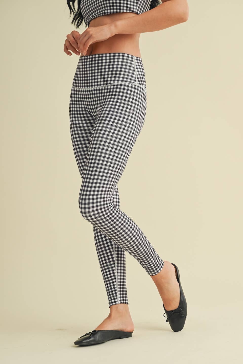 Gingham Print Aligned Performance High-Rise Leggings