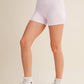 Gingham Print Contrast Binding Biker Shorts