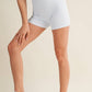 Gingham Print Contrast Binding Biker Shorts