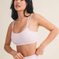 Gingham Print Double Layered Sports Bra