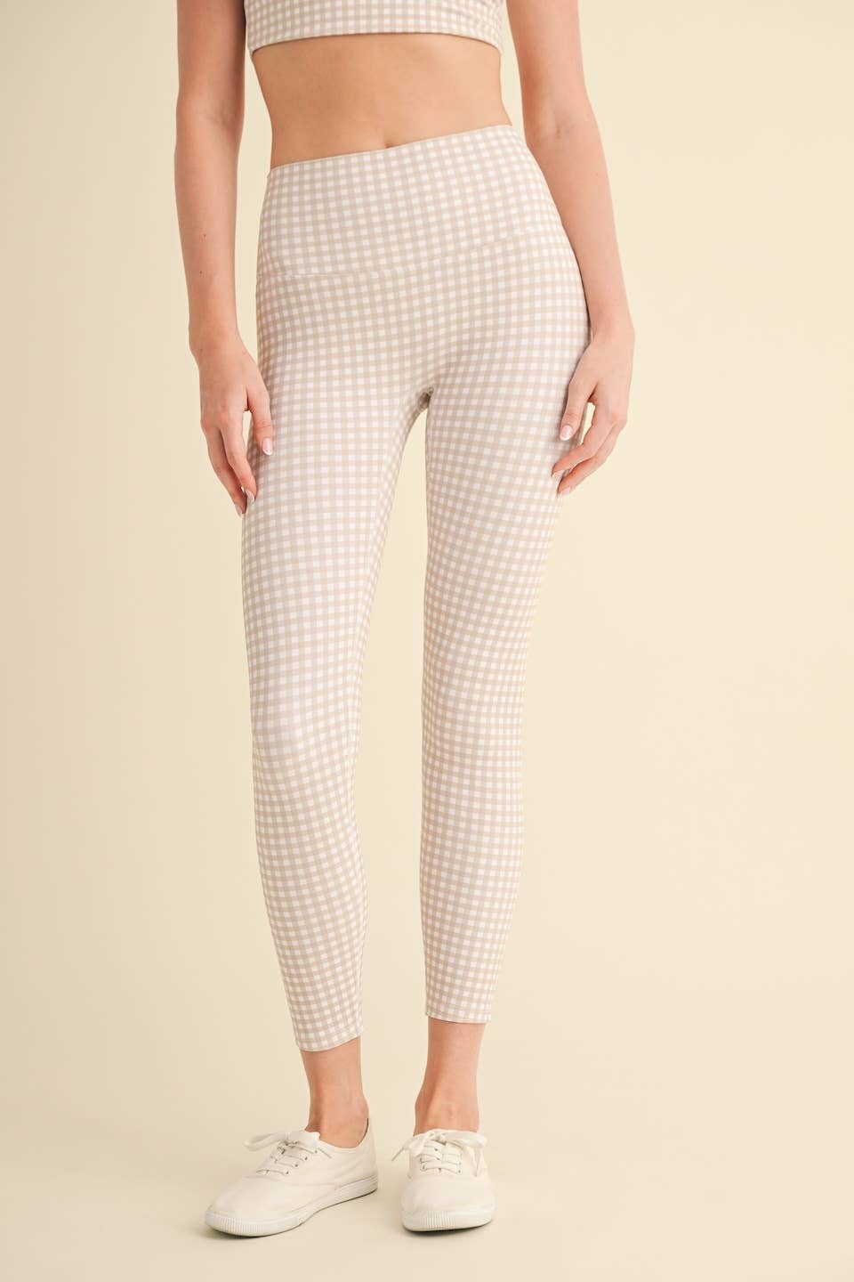 Gingham Print Aligned Performance High-Rise Leggings