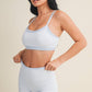 Gingham Print Double Layered Sports Bra