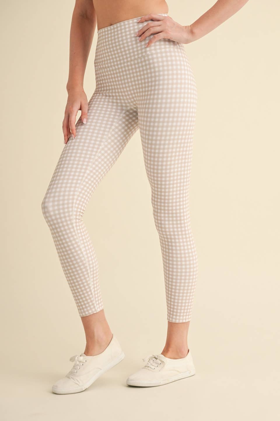 Gingham Print Aligned Performance High-Rise Leggings