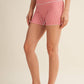 Gingham Print Contrast Binding Biker Shorts