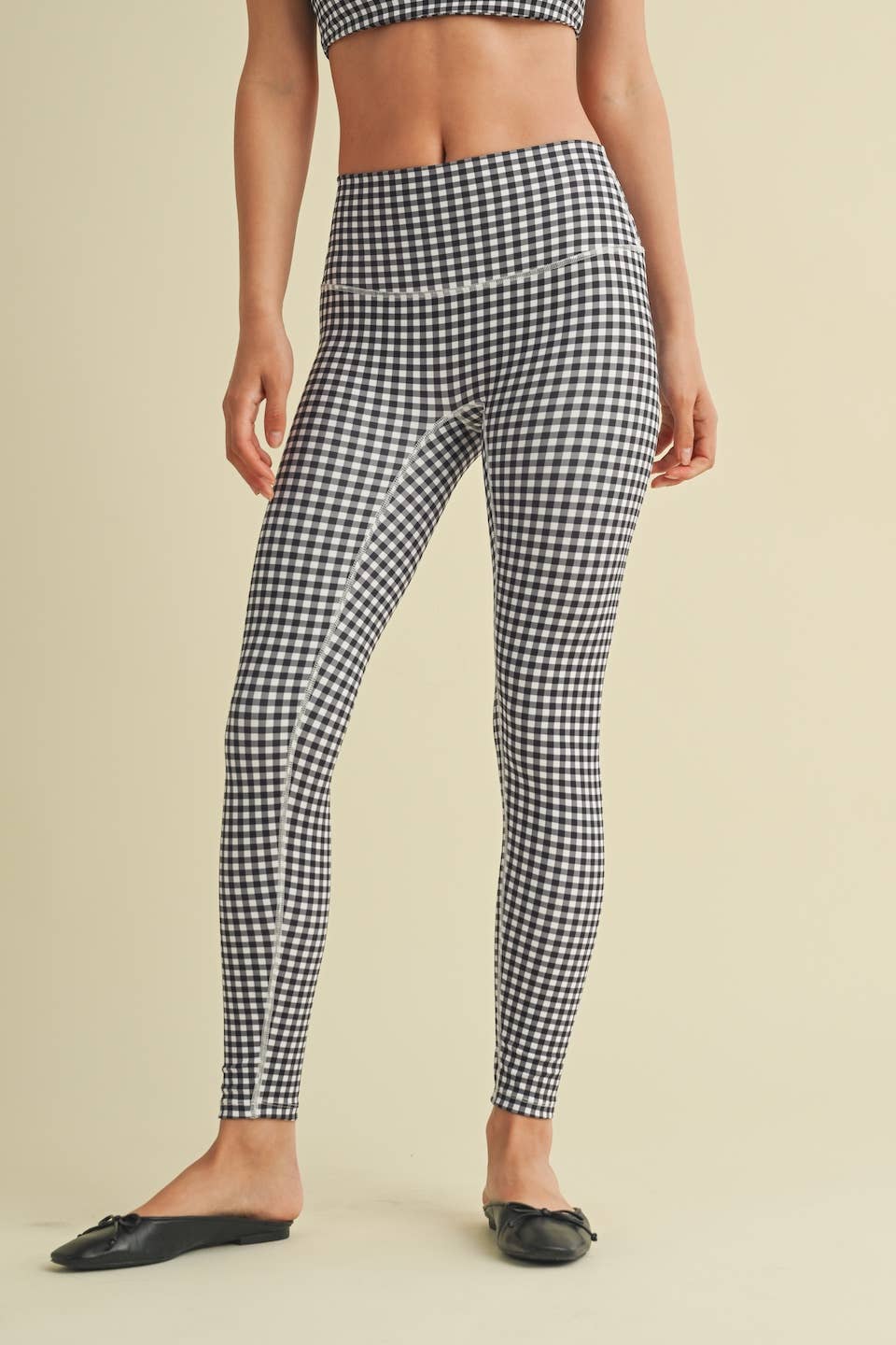 Gingham Print Aligned Performance High-Rise Leggings