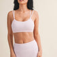 Gingham Print Double Layered Sports Bra