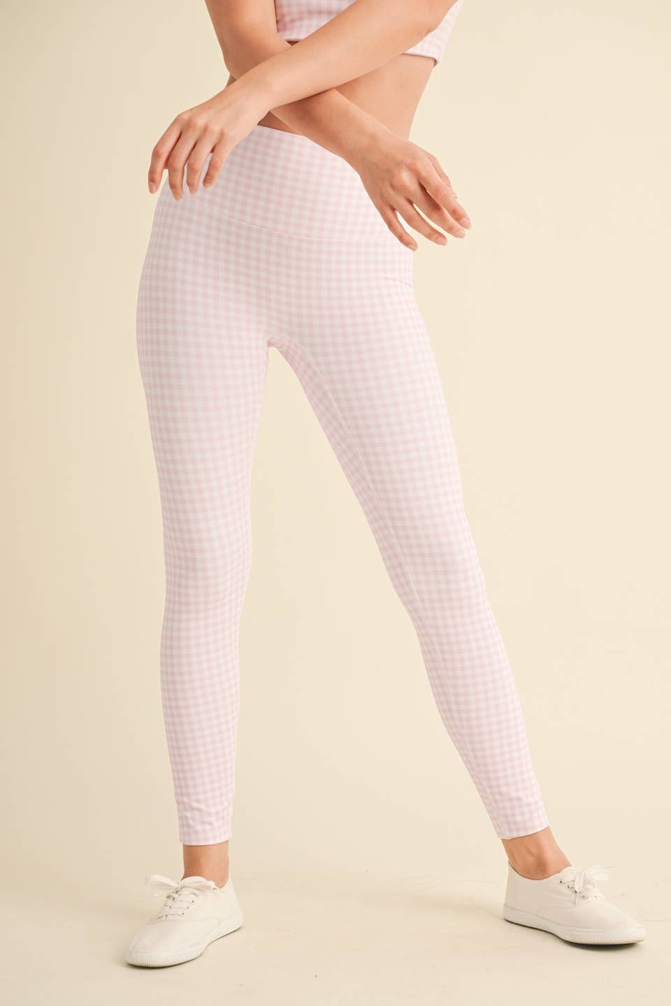 Gingham Print Aligned Performance High-Rise Leggings