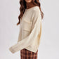 ROLL NECK POCKET SWEATER / WL26-12577