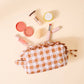 Cosmetic Pouch-Maple Gingham