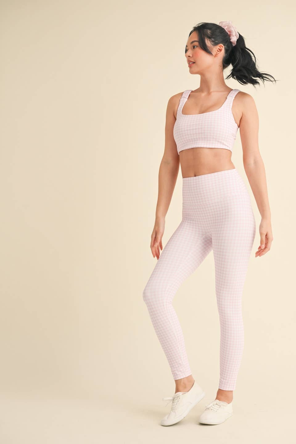 Gingham Print Aligned Performance High-Rise Leggings