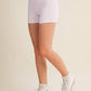 Gingham Print Contrast Binding Biker Shorts