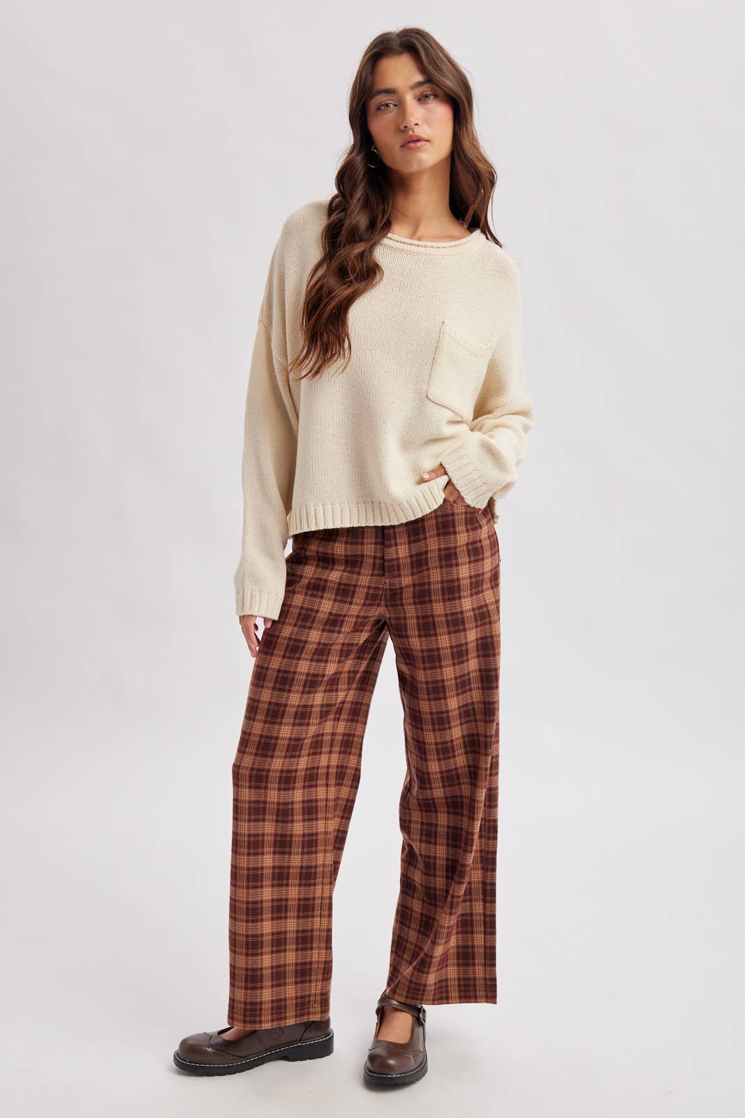 ROLL NECK POCKET SWEATER / WL26-12577