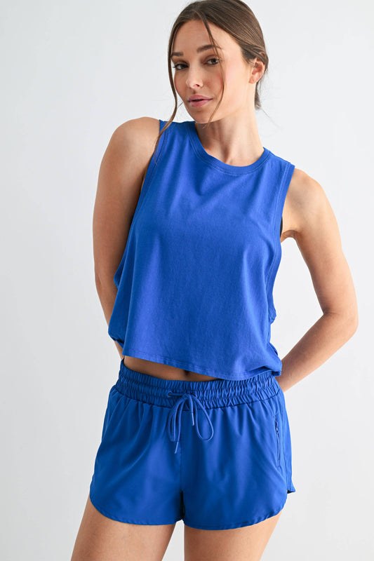 Pima Cotton Relaxed Side-Knot Tank