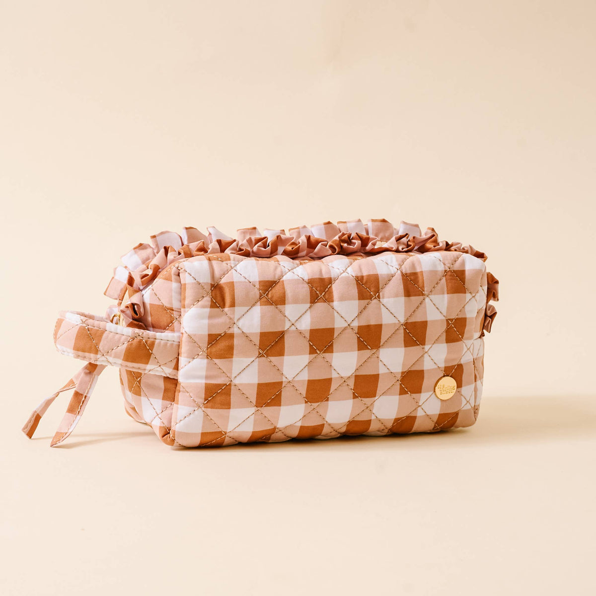 Cosmetic Pouch-Maple Gingham