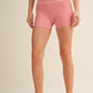 Gingham Print Contrast Binding Biker Shorts