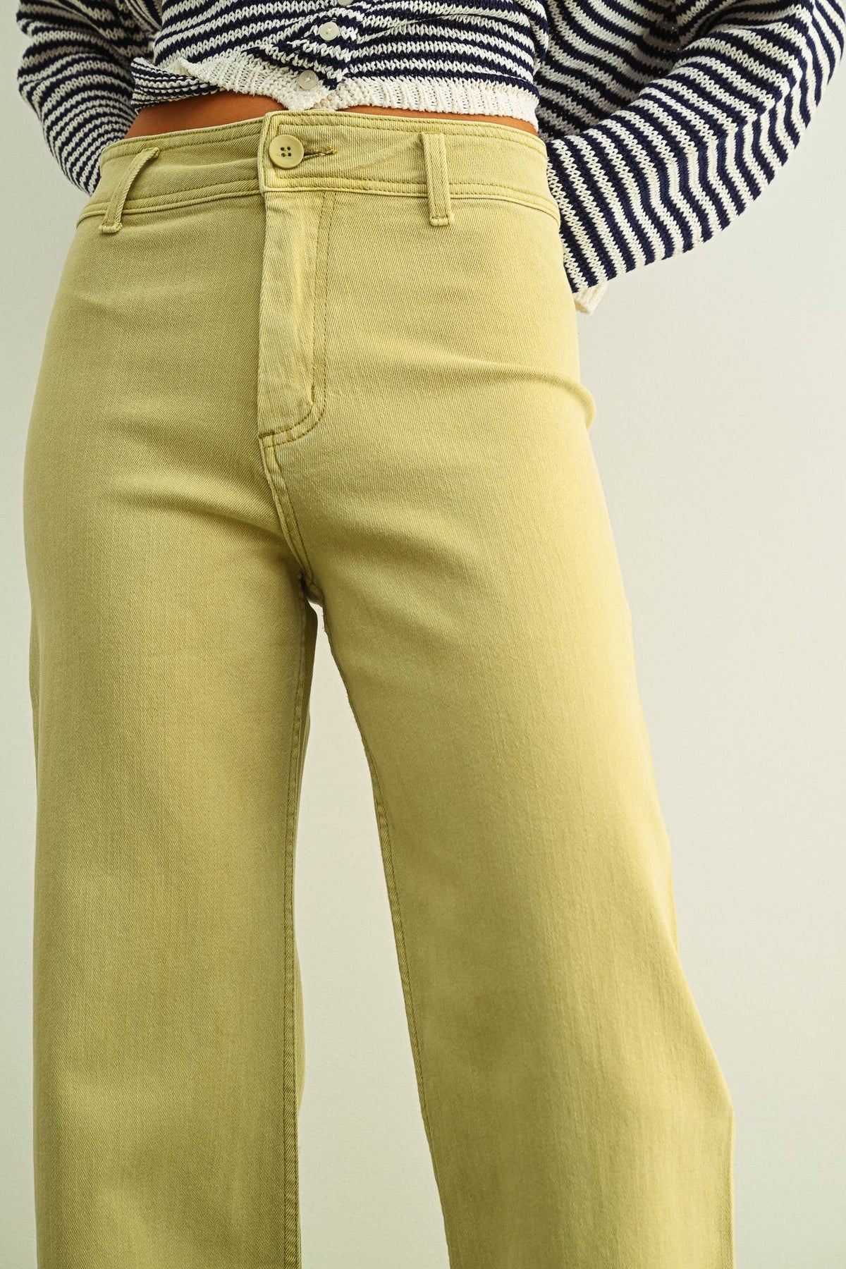 MMP623   STRAIGHT WIDE LEG DENIM PANTS